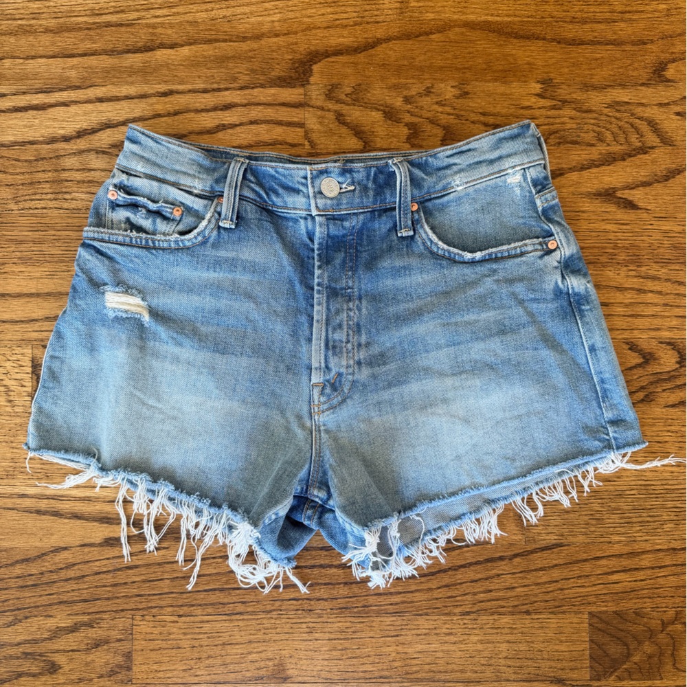 MOTHER Denim The Tomcat Frayed Hem Shorts